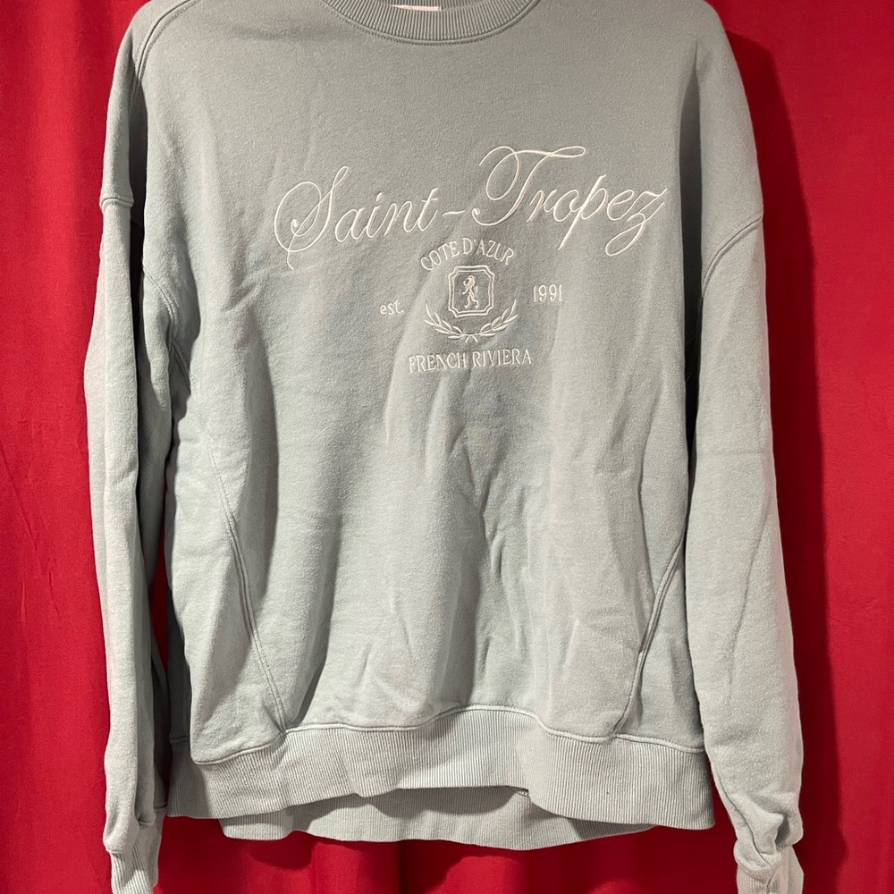 Garage Light Gray Crew Neck Sweater